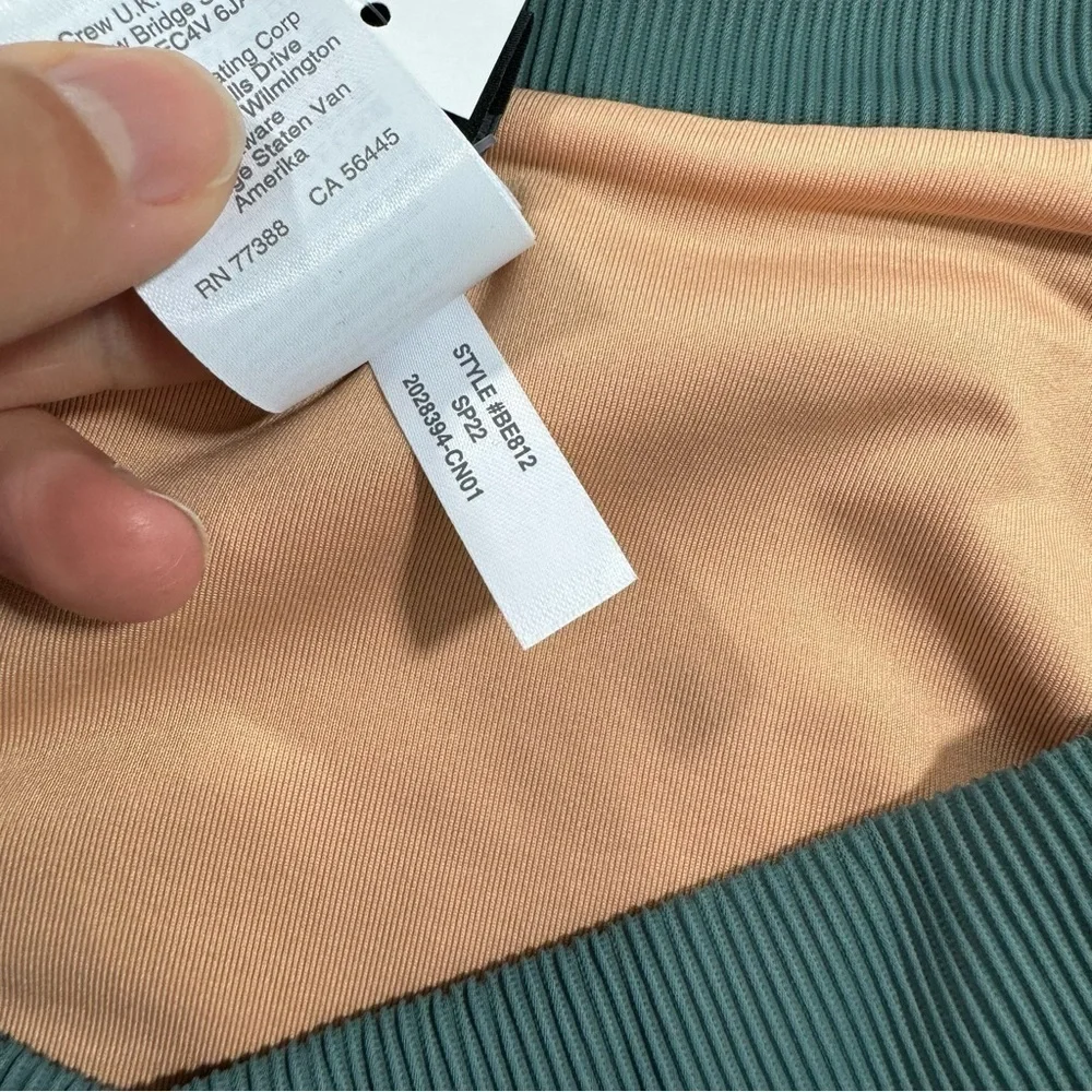 New J Crew Ribbed Cross Front Cheeky Bikini BE812